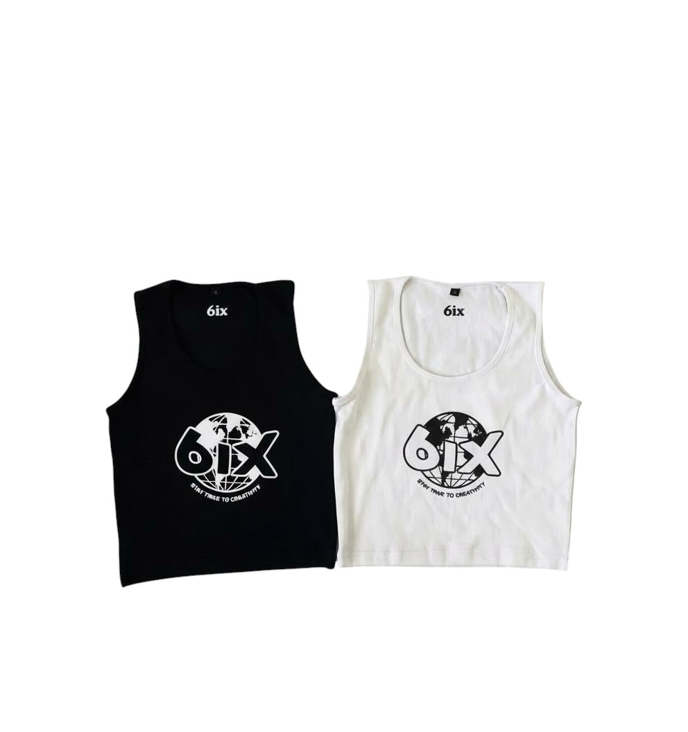 6IX LOGO CROP TANK TOP