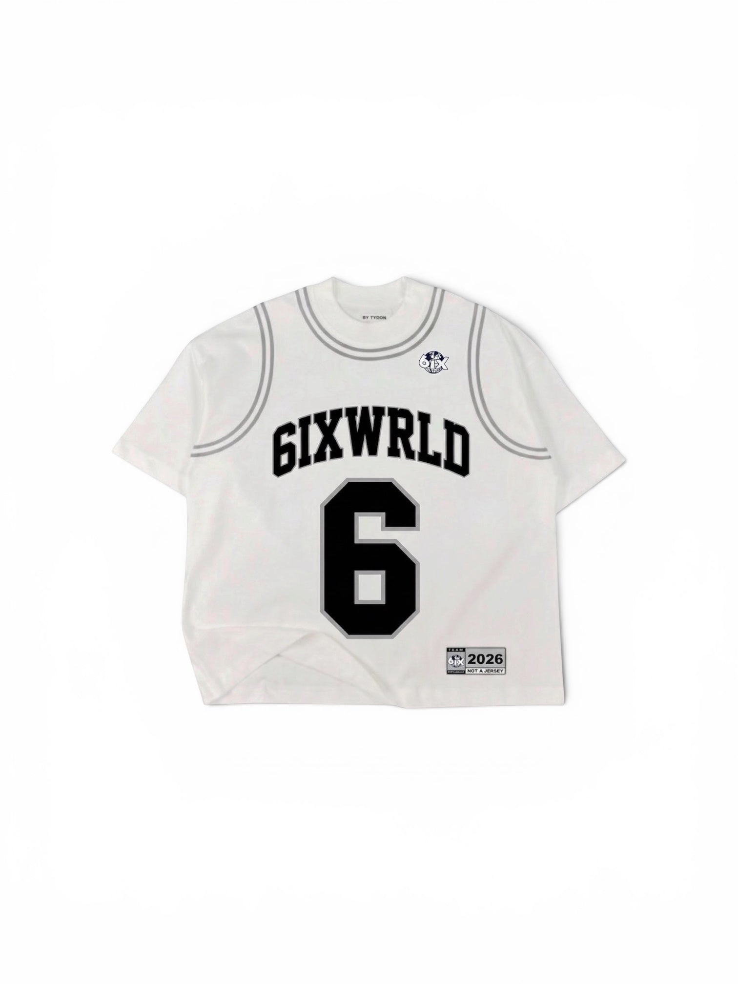 6IXWRLD 2 IN 1 WHITE TSHIRT
